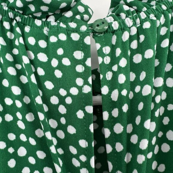 Enfocus Studio 14 Tiered Smocked Green Cottagecore Western Drop Waist Dress - Picture 7 of 11